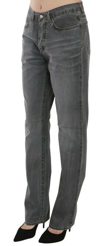 Jean droit taille moyenne délavé gris Just Cavalli