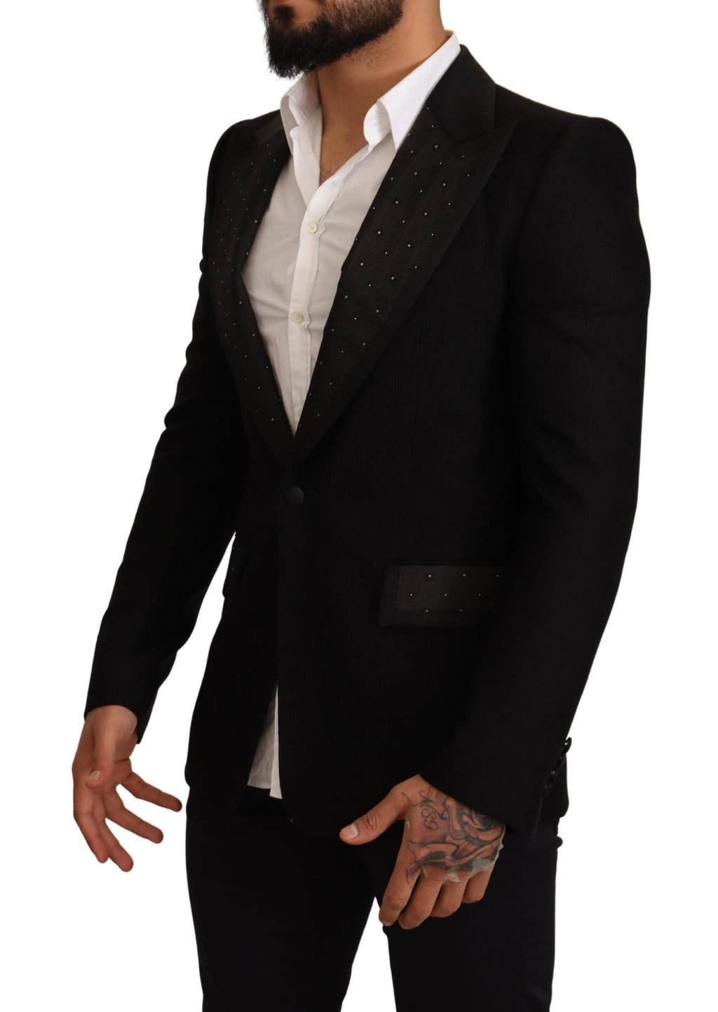 Dolce &amp; Gabbana - Veste blazer slim en laine noire