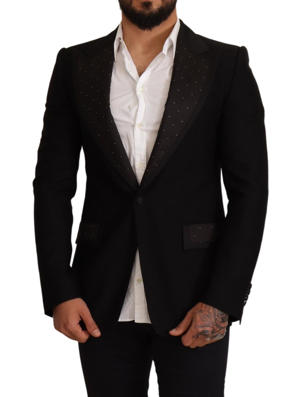 Dolce &amp; Gabbana - Veste blazer slim en laine noire
