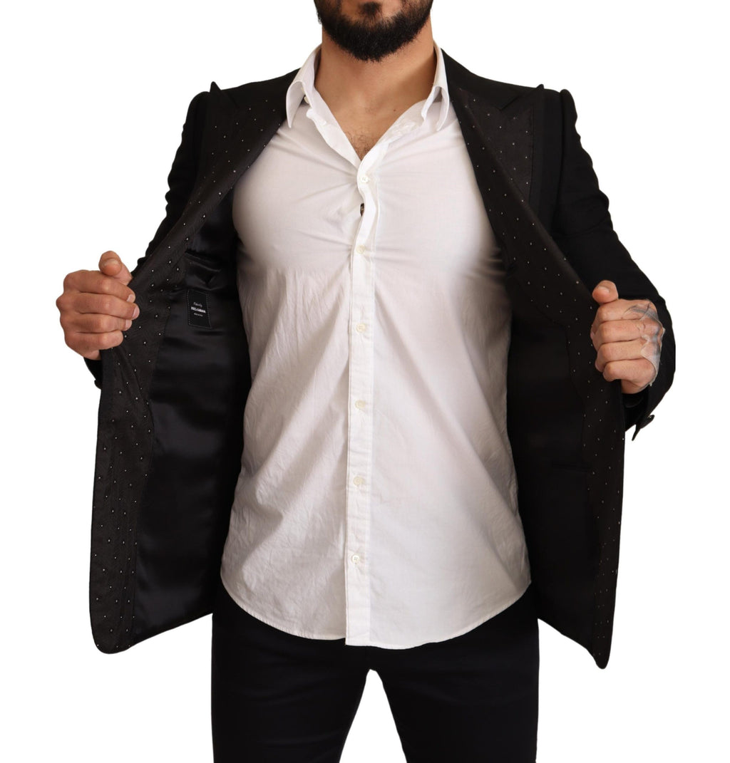 Dolce &amp; Gabbana - Veste blazer slim en laine noire
