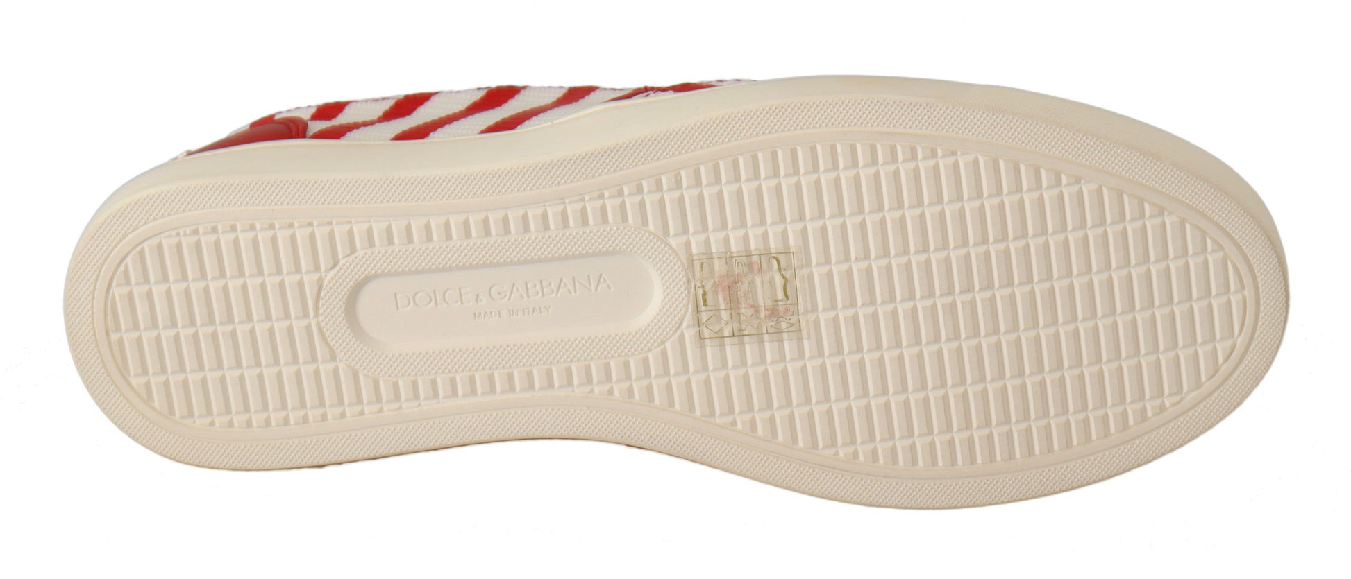 Mocassins cloutés Dolce &amp; Gabbana rouges et blancs à motif ancre