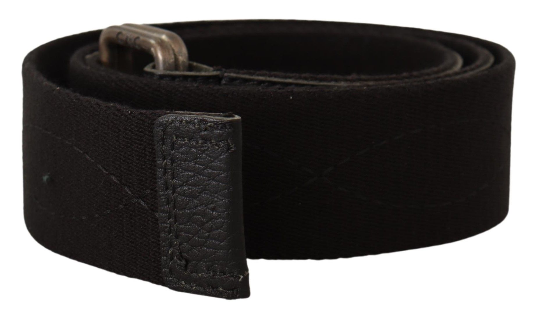 Ceinture à boucle métallique en coton noir Ducati Costume National