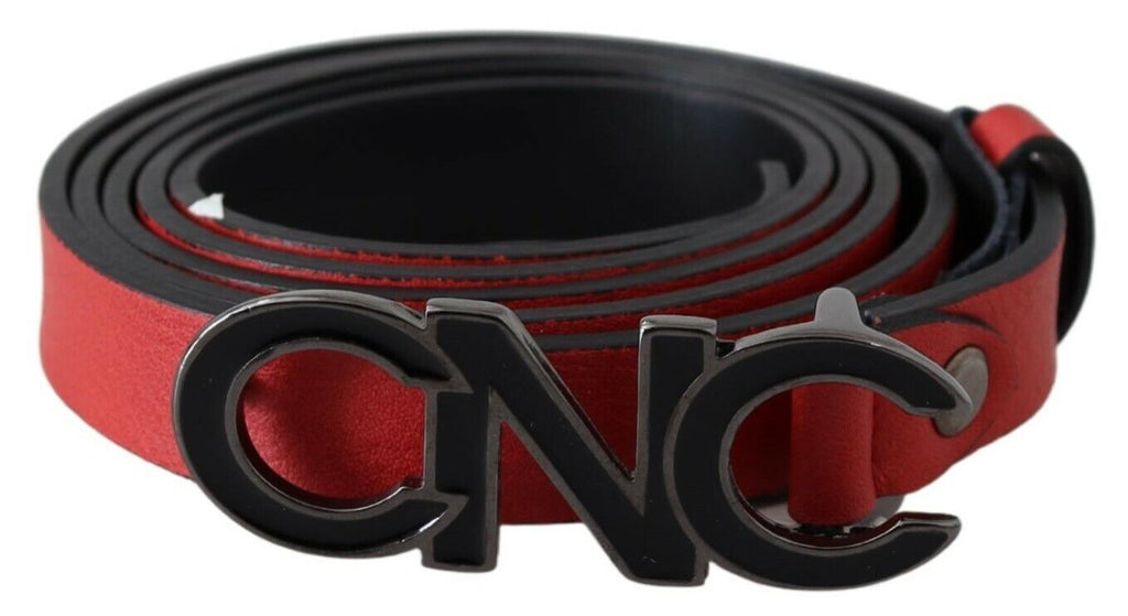 Ceinture réversible en cuir rouge avec logo Costume National