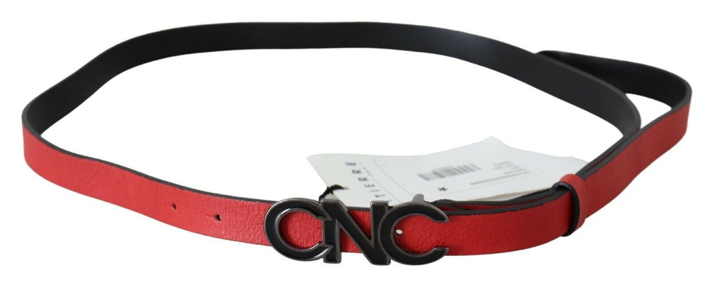 Ceinture réversible en cuir rouge avec logo Costume National