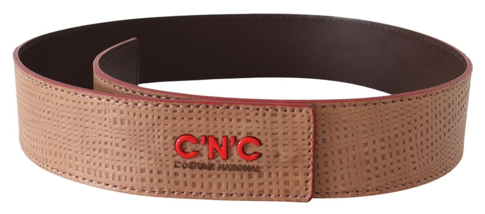 Ceinture de taille en cuir blanc avec logo national