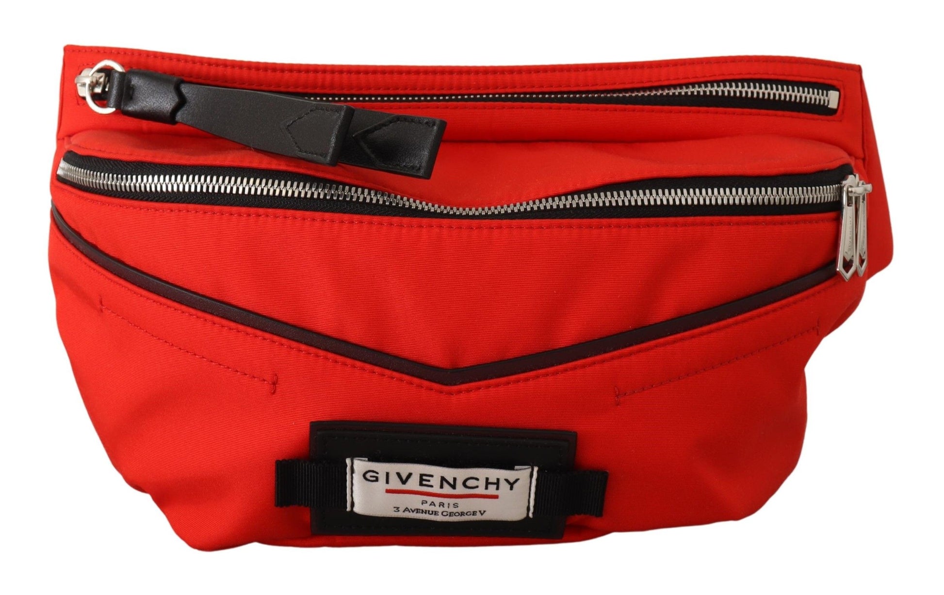 Grand sac banane élégant Givenchy en rouge et noir