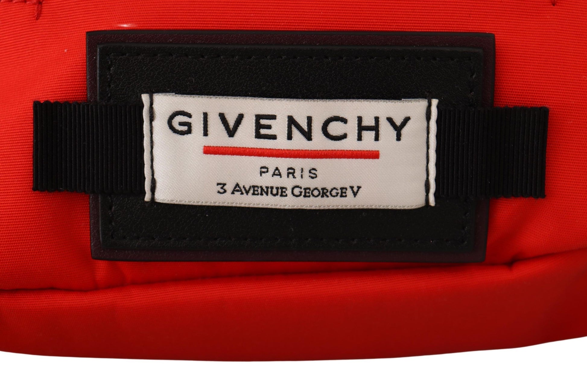 Grand sac banane élégant Givenchy en rouge et noir