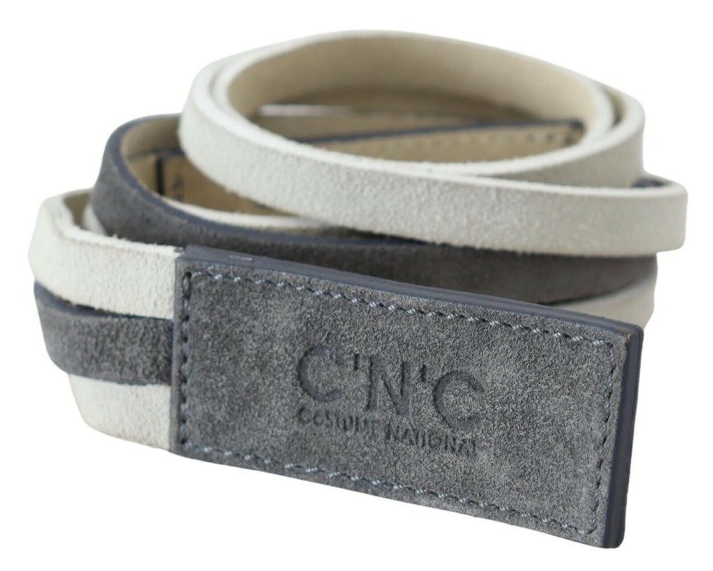 Ceinture de taille avec logo carré en velours blanc Costume National