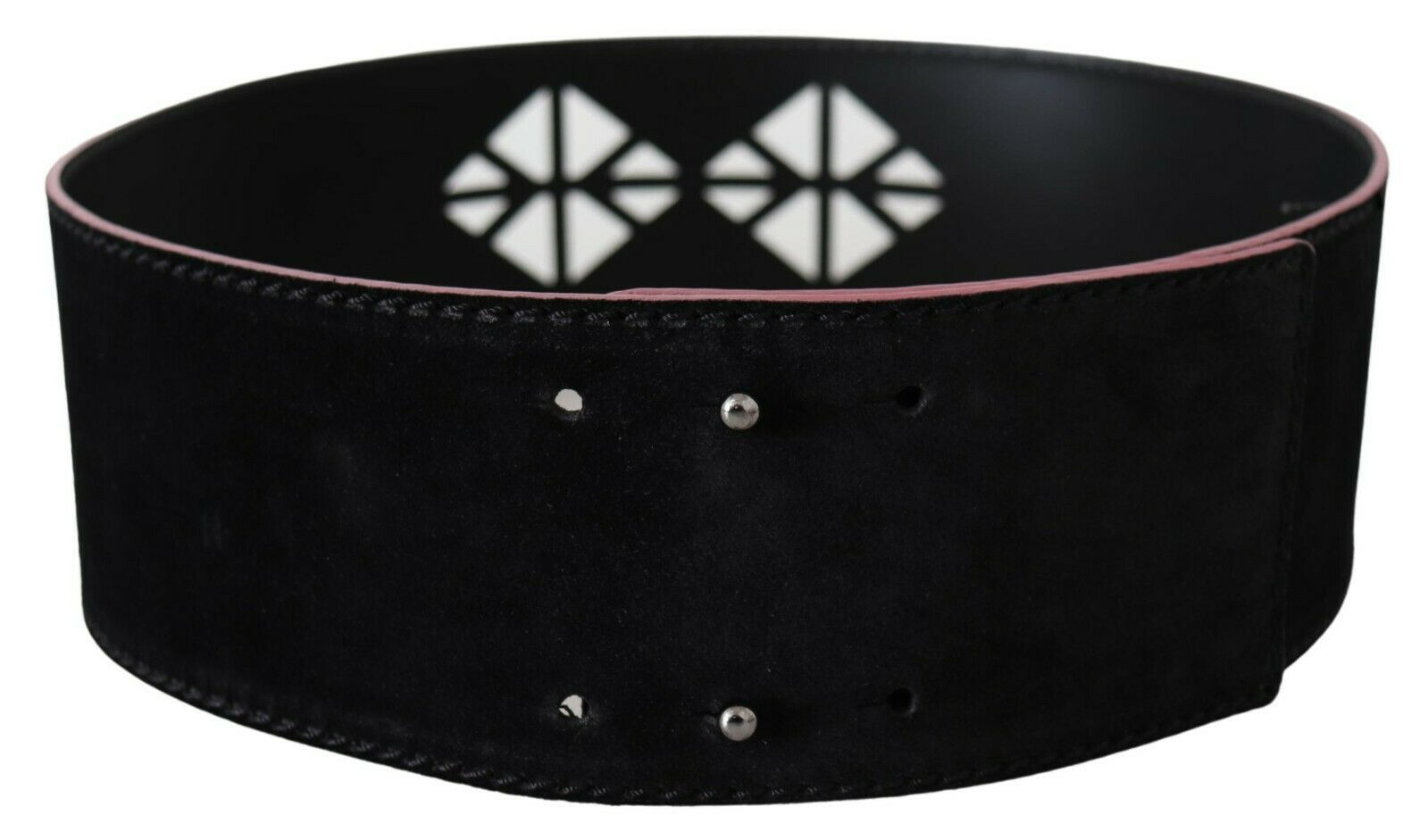 Ceinture cloutée en cuir noir à taille large pour femme Costume National