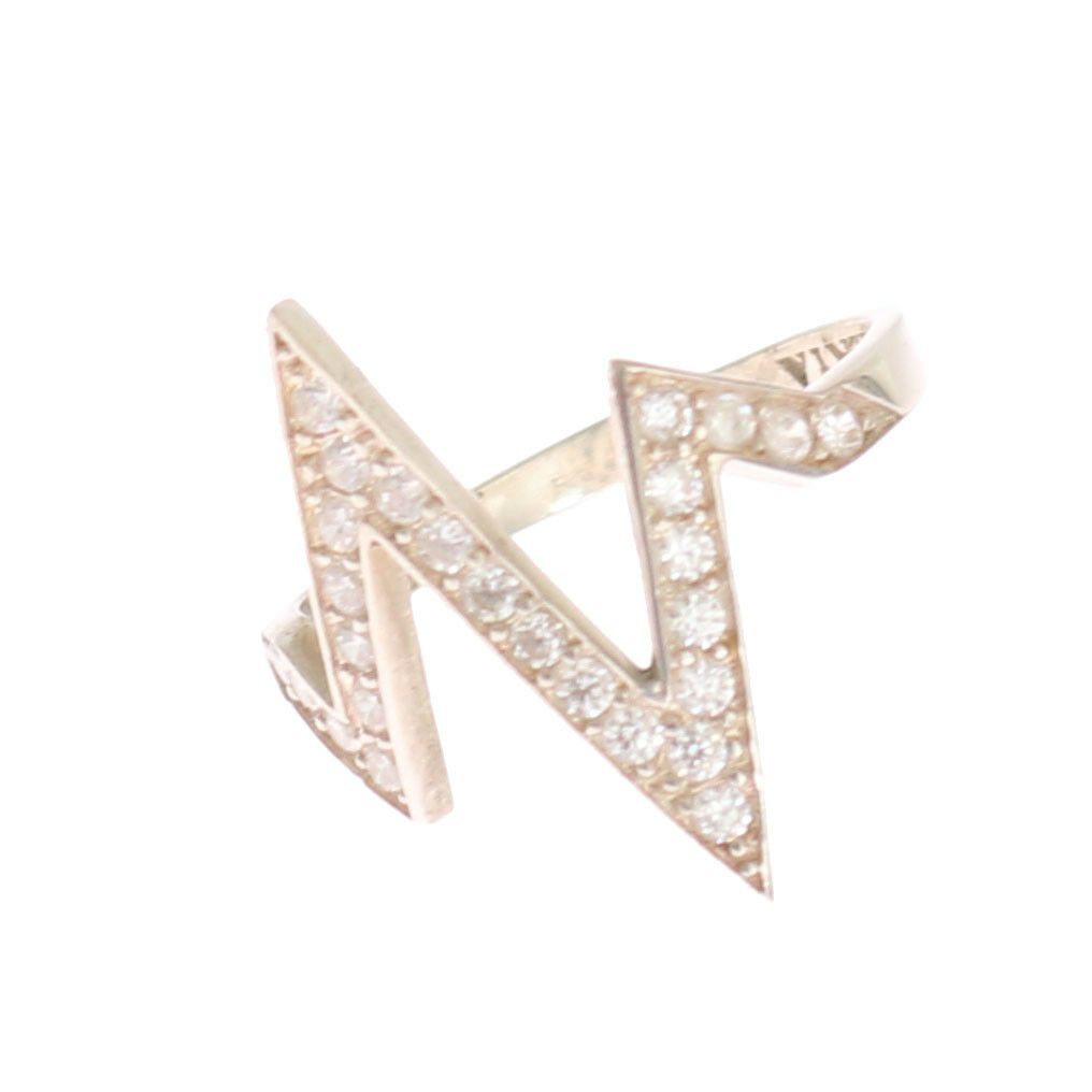 Bague transparente authentique en argent Nialaya pour femme