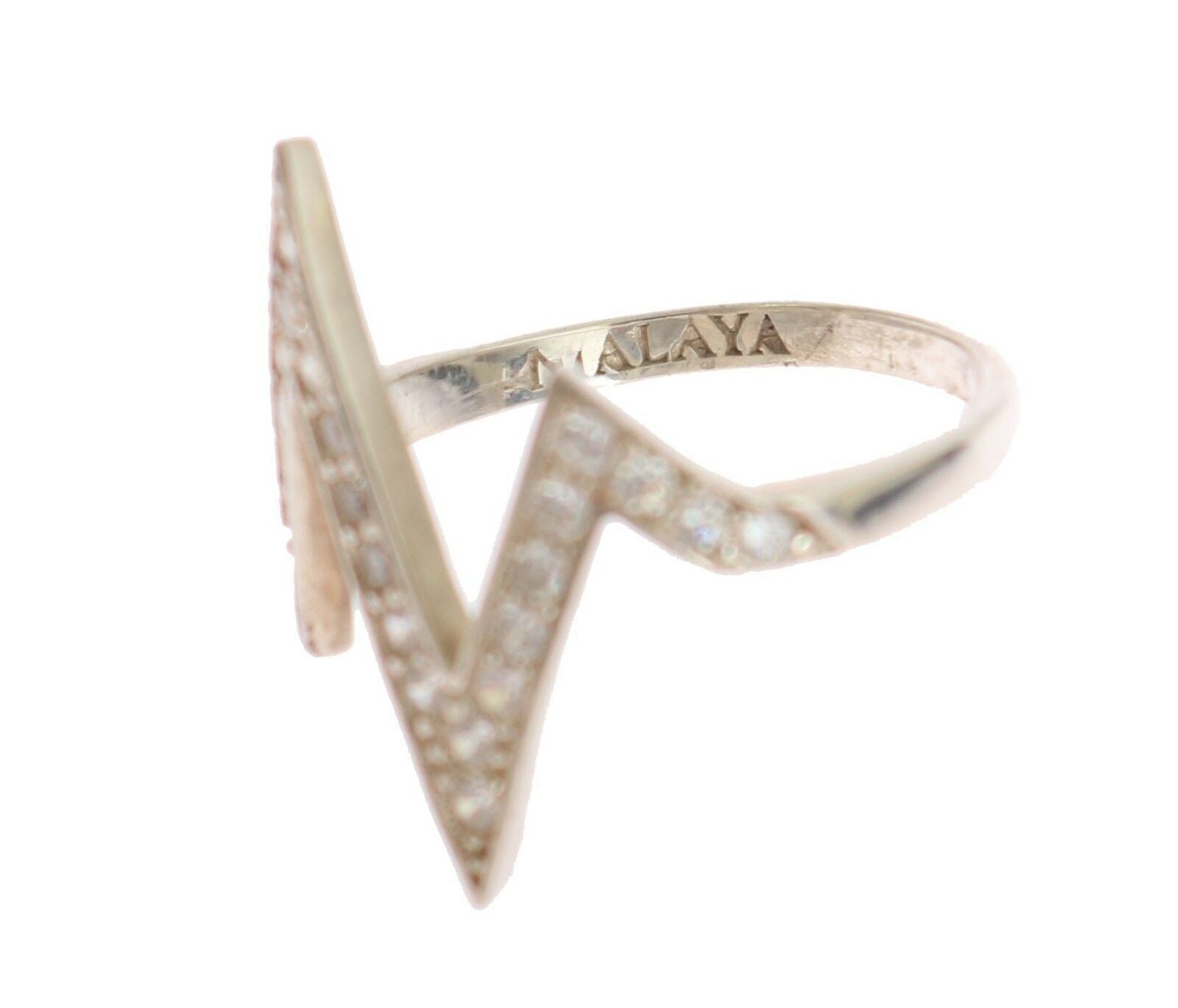 Bague transparente authentique en argent Nialaya pour femme