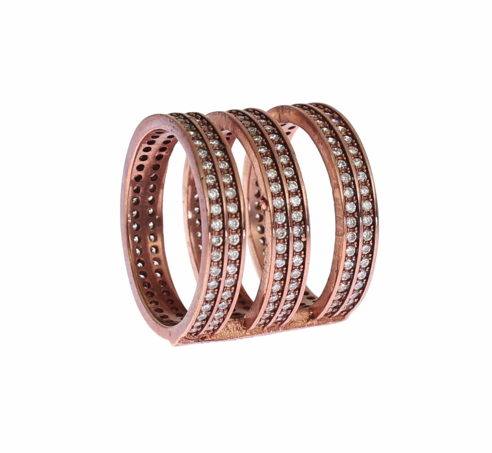 Bague Nialaya en argent 925 et zircone cubique rose transparent
