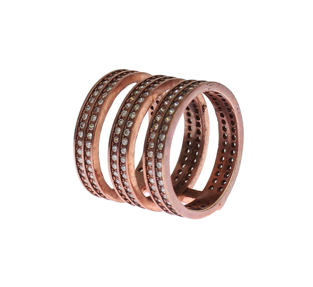 Bague Nialaya en argent 925 et zircone cubique rose transparent