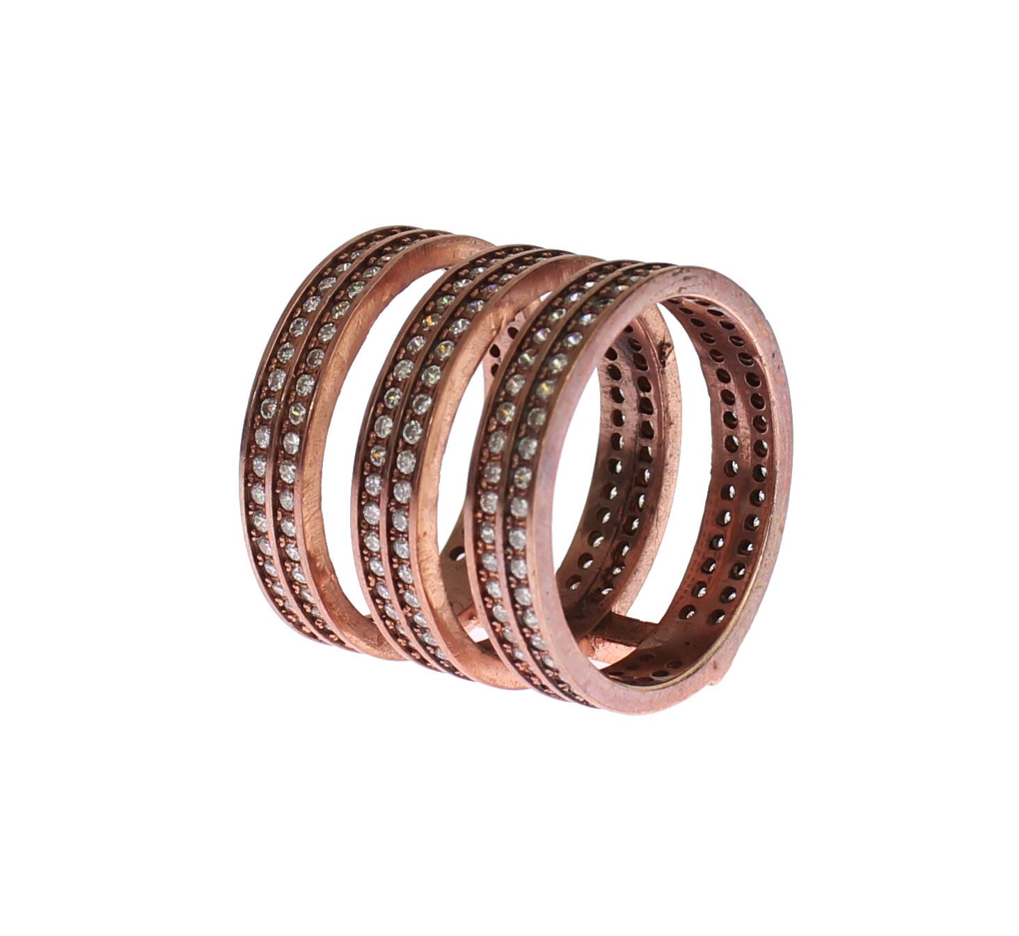Bague Nialaya en argent 925 et zircone cubique rose transparent