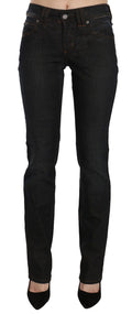 Pantalon décontracté en velours côtelé noir taille moyenne John Galliano