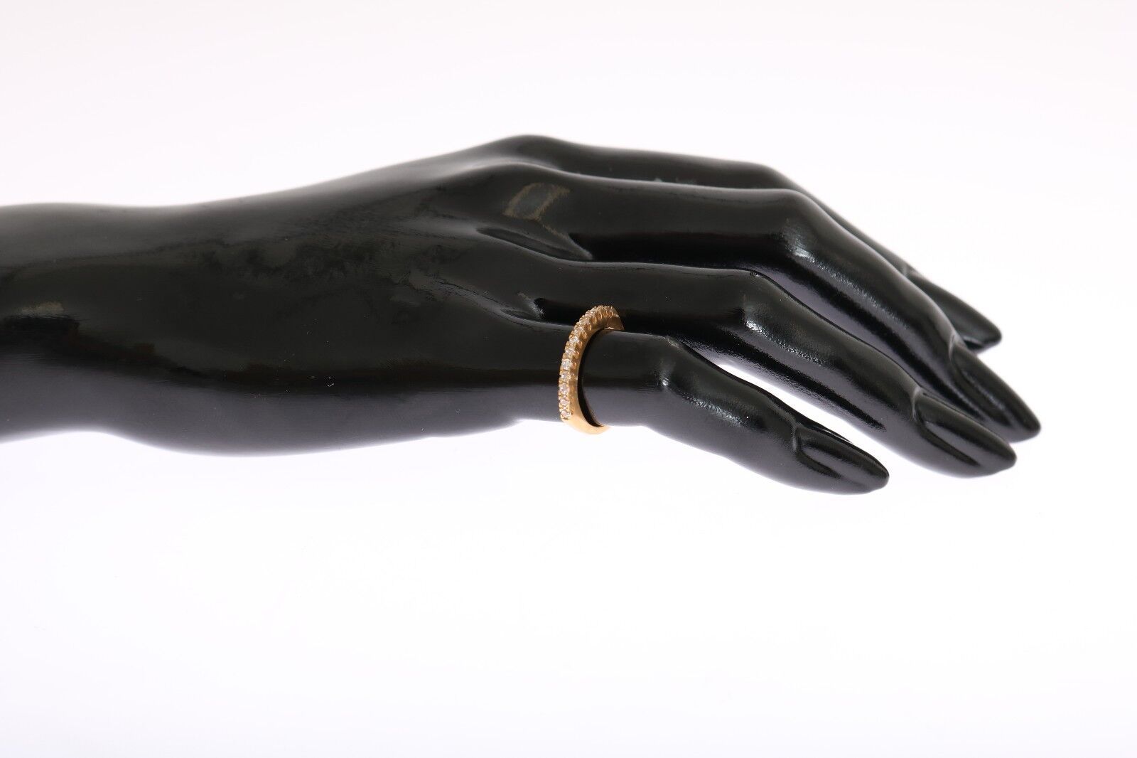 Bague Nialaya Gold authentique pour femme en argent 925 et zircone cubique transparent