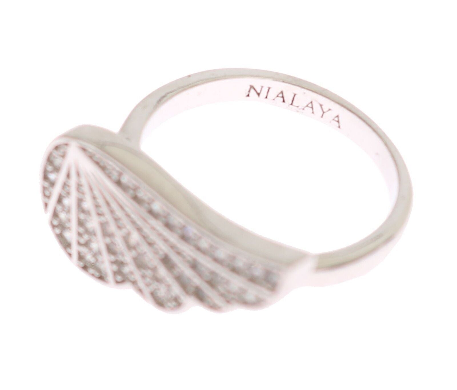 Bague Nialaya Silver pour femme en argent 925 avec zircone cubique transparent