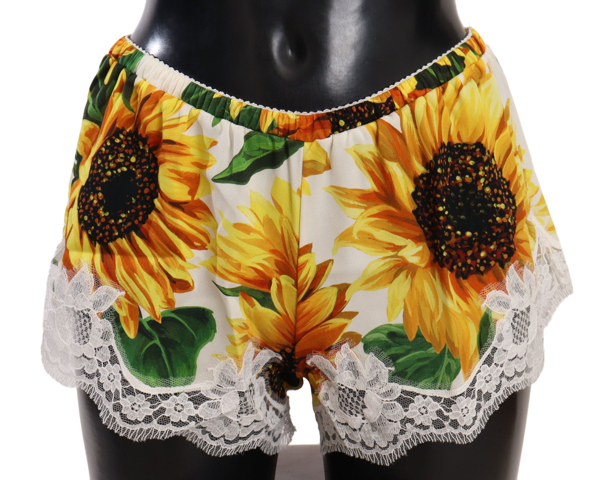 Lingerie en dentelle tournesol blanche Dolce &amp; Gabbana