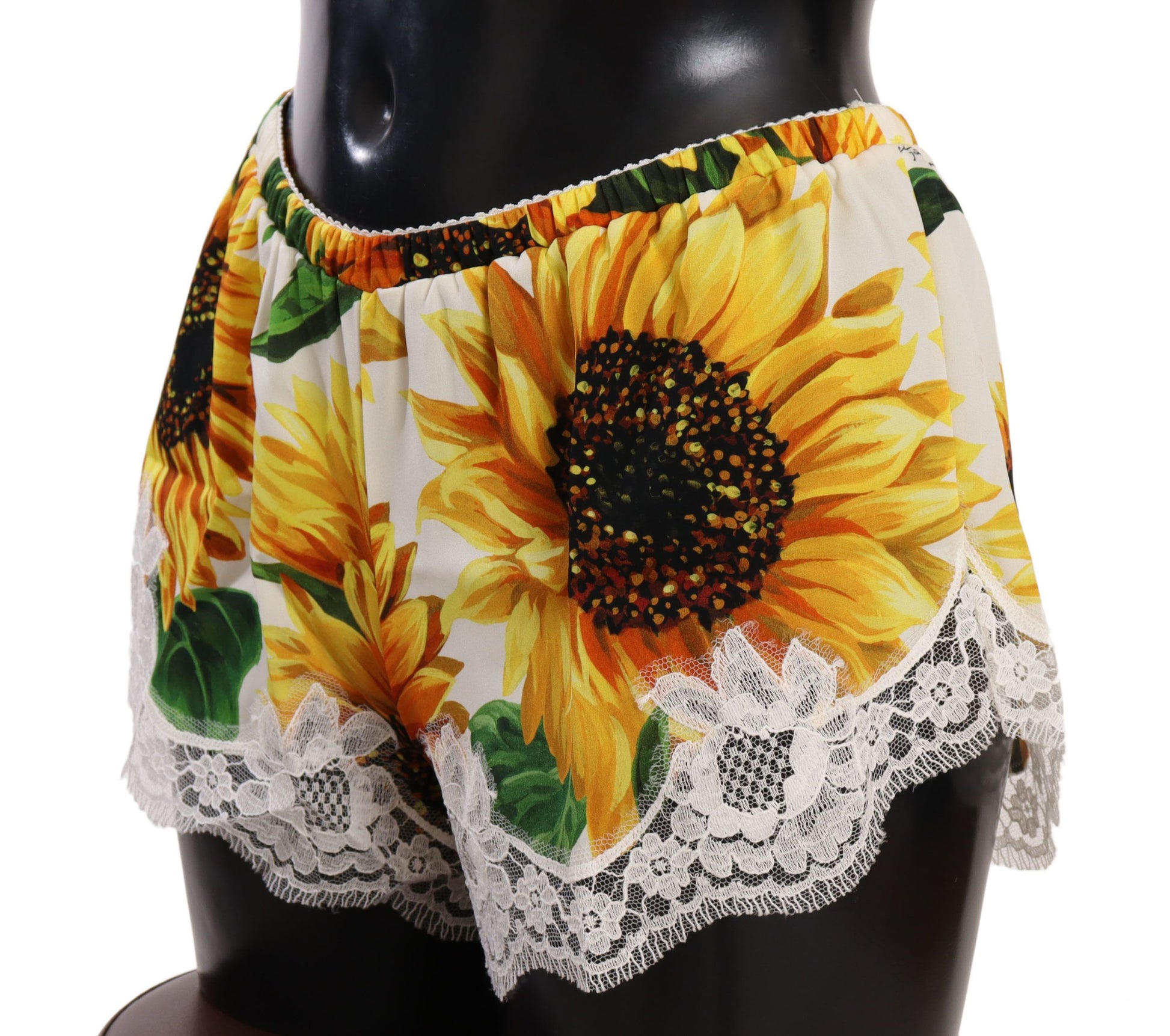 Lingerie en dentelle tournesol blanche Dolce &amp; Gabbana