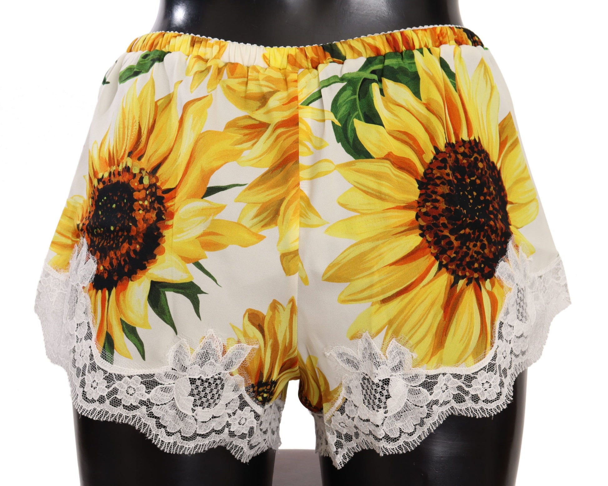 Lingerie en dentelle tournesol blanche Dolce &amp; Gabbana