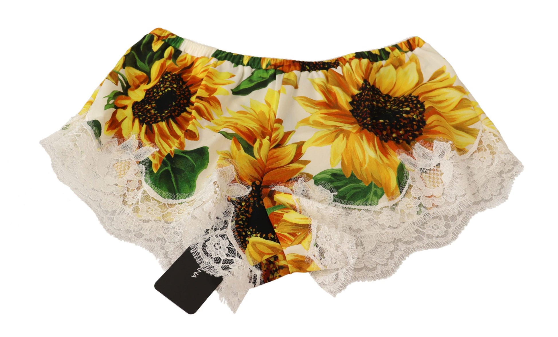 Lingerie en dentelle tournesol blanche Dolce &amp; Gabbana