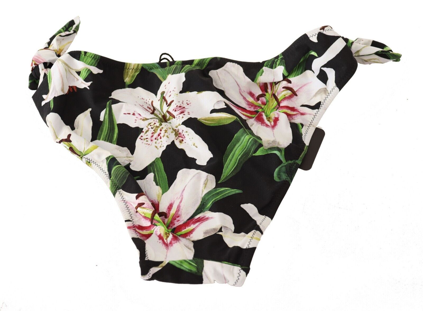 Bas de bikini Dolce &amp; Gabbana à imprimé lys noir