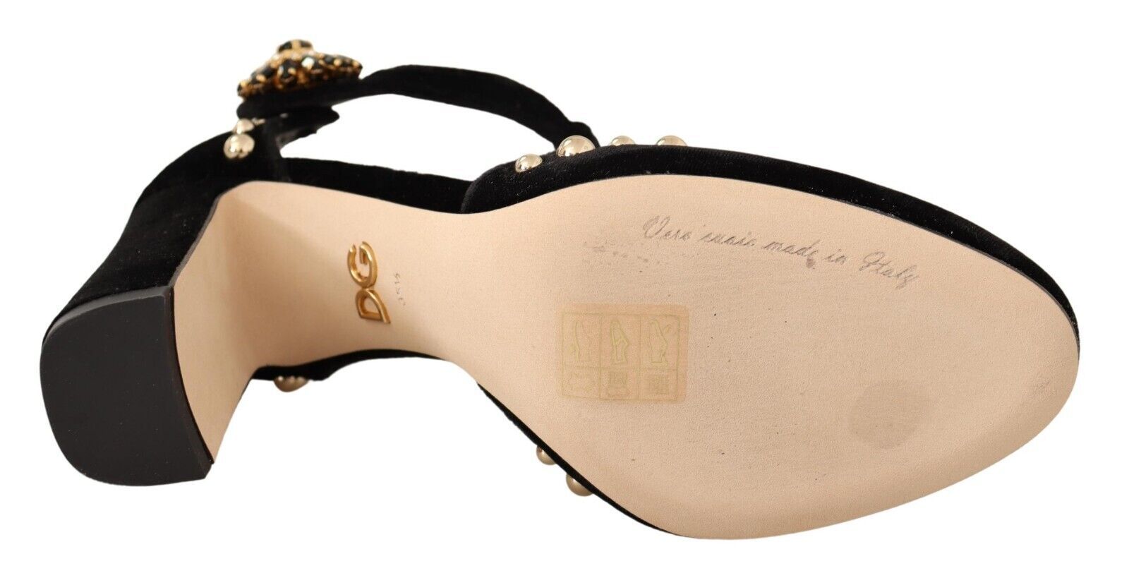 Escarpins Mary Jane noirs Dolce &amp; Gabbana avec cristaux roses