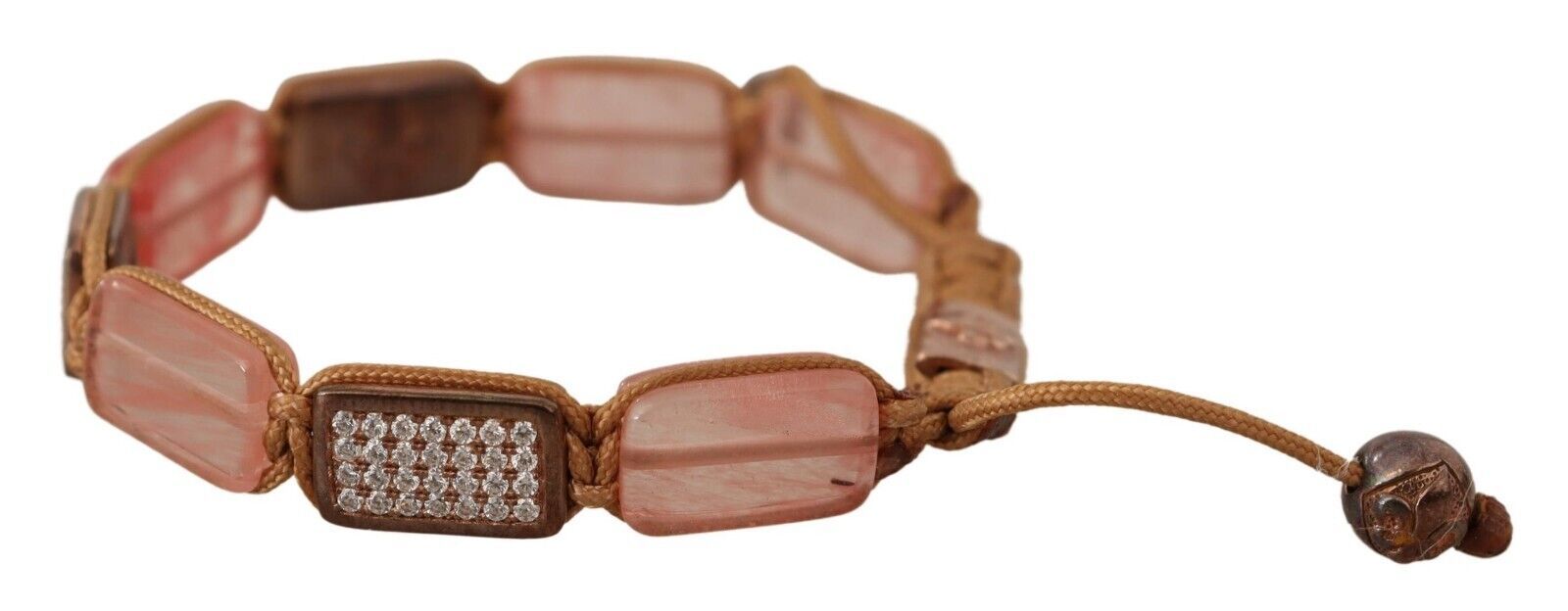 Bracelet ajustable orné de cristaux multicolores et du logo Nialaya