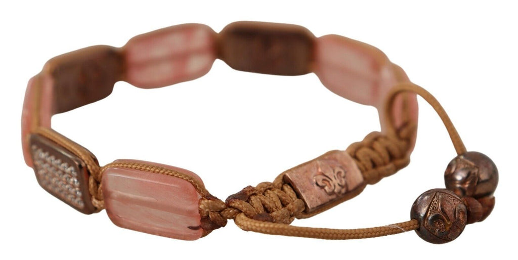 Bracelet ajustable orné de cristaux multicolores et du logo Nialaya