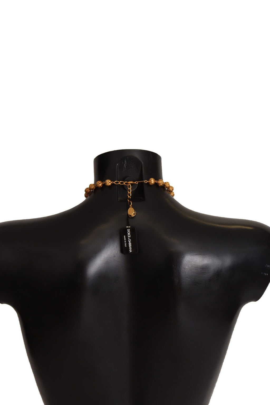 Collier Dolce &amp; Gabbana en laiton doré Carretto Sicily Statement avec chaîne en cristal