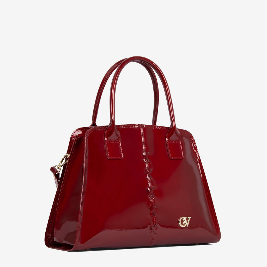 Midnight Rouge Patent Leather Handbag