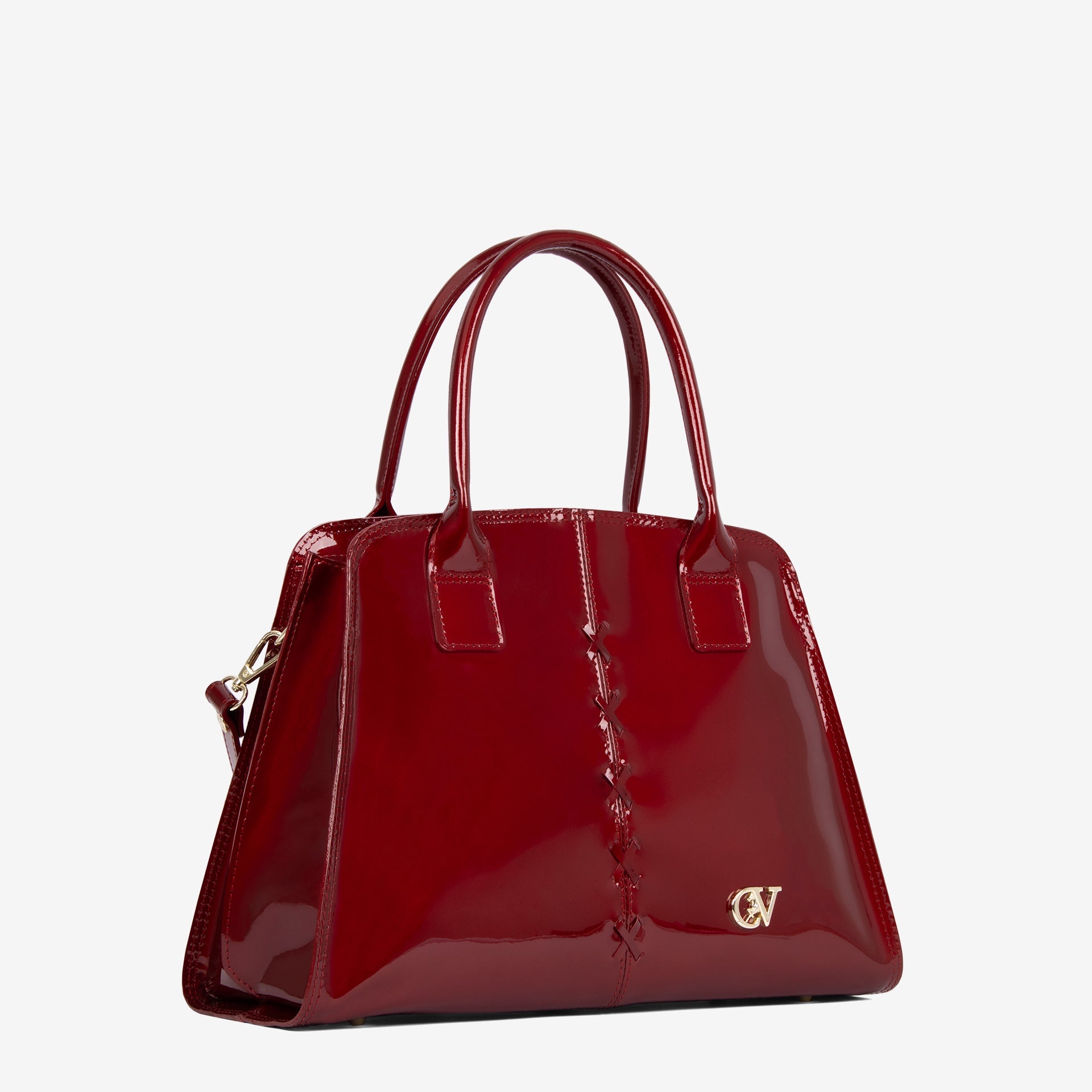 Midnight Rouge Patent Leather Handbag