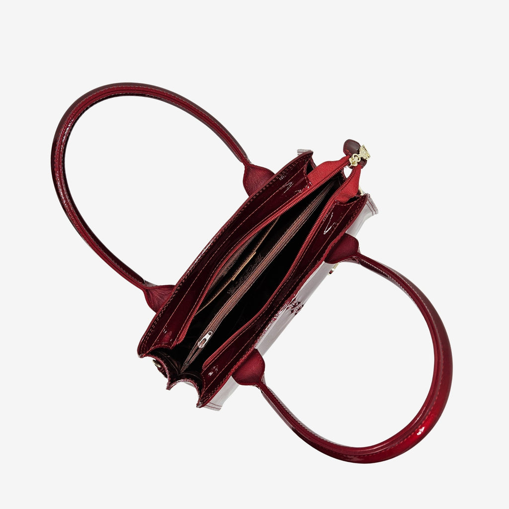 Midnight Rouge Patent Leather Handbag