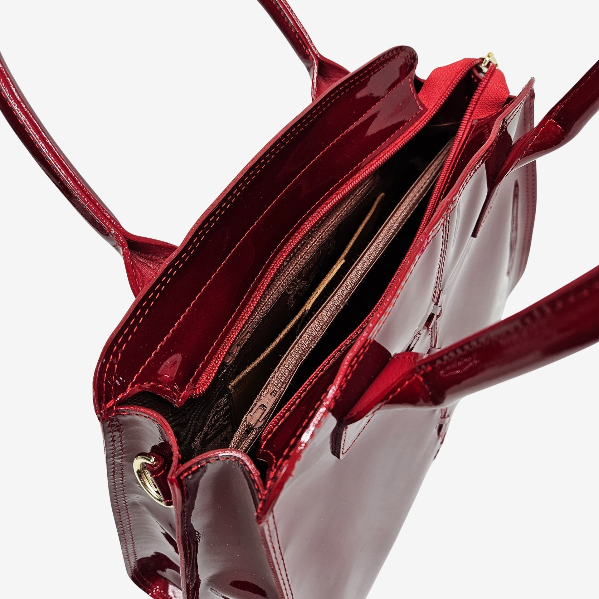 Midnight Rouge Patent Leather Handbag