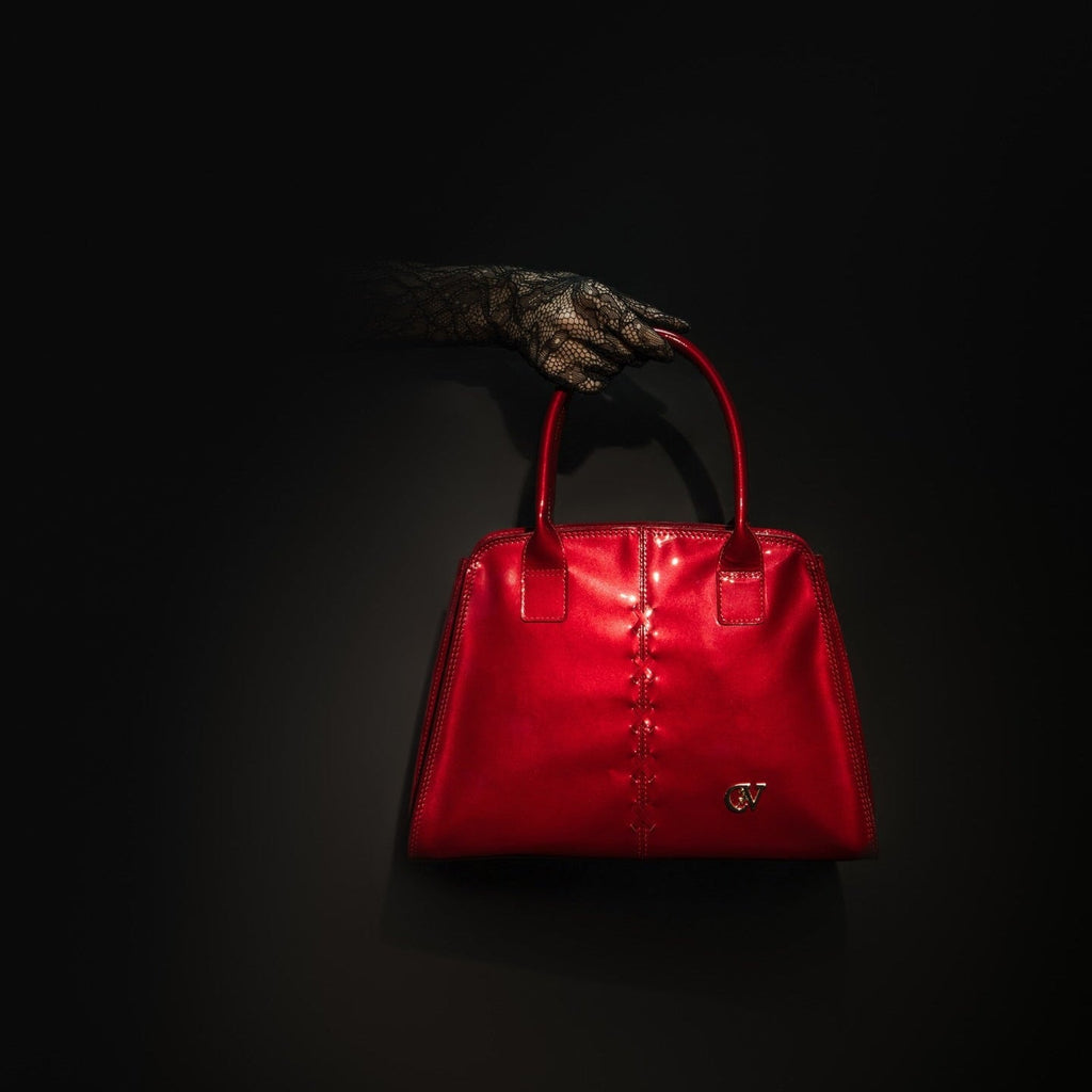 Midnight Rouge Patent Leather Handbag