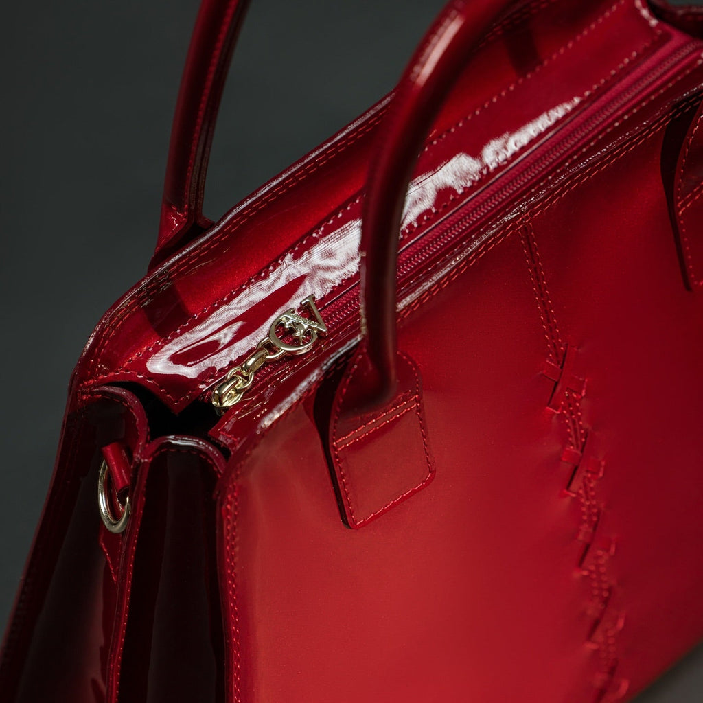 Midnight Rouge Patent Leather Handbag