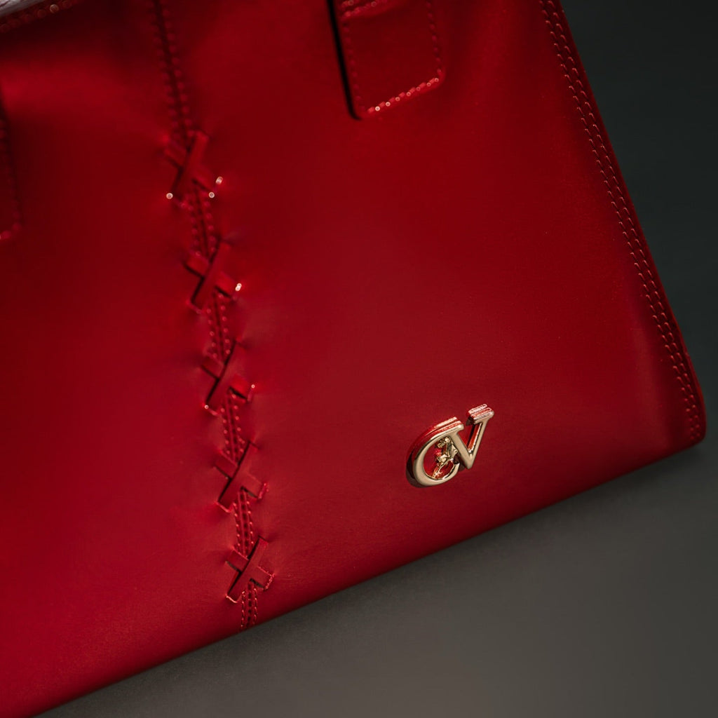 Midnight Rouge Patent Leather Handbag