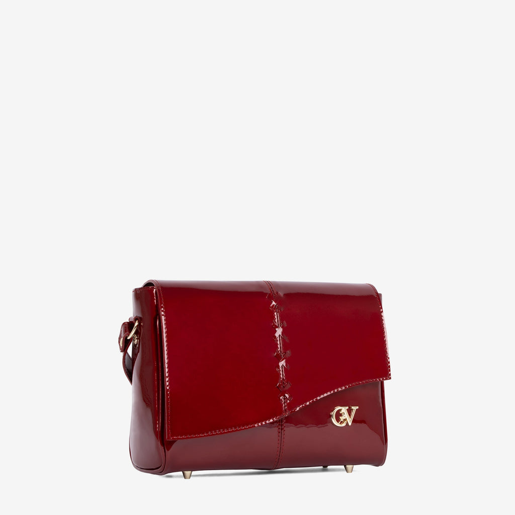 Midnight Rouge Patent Leather Crossbody Bag