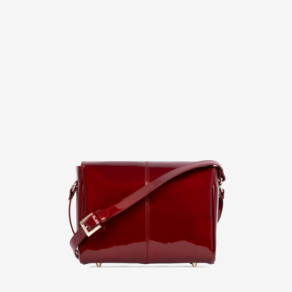 Midnight Rouge Patent Leather Crossbody Bag