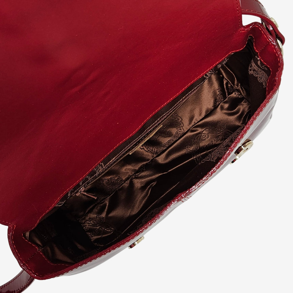 Midnight Rouge Patent Leather Crossbody Bag