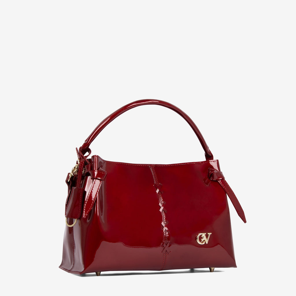 Midnight Rouge Patent Leather Handbag