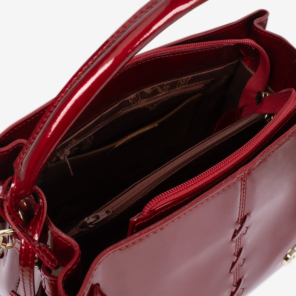 Midnight Rouge Patent Leather Handbag