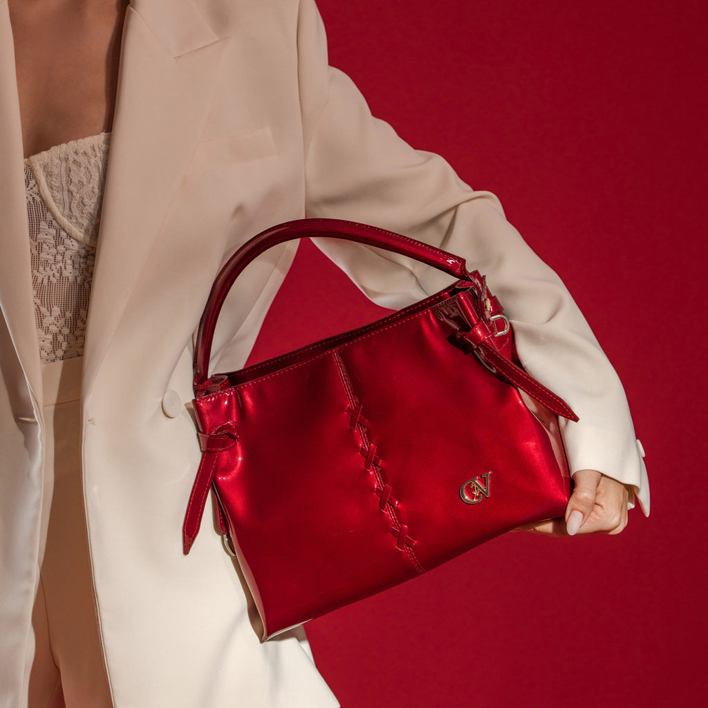 Midnight Rouge Patent Leather Handbag