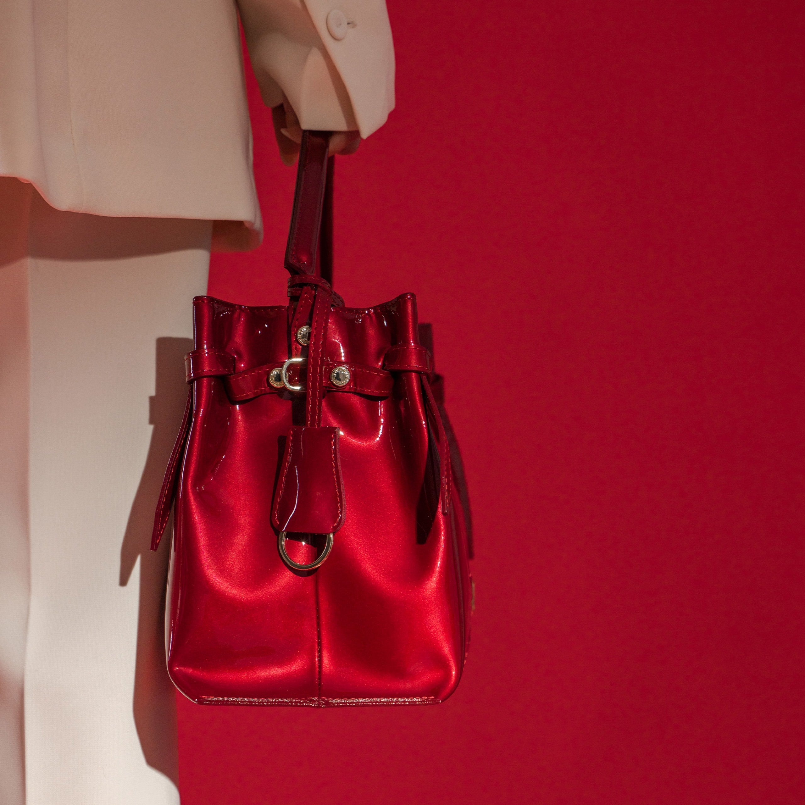 Midnight Rouge Patent Leather Handbag