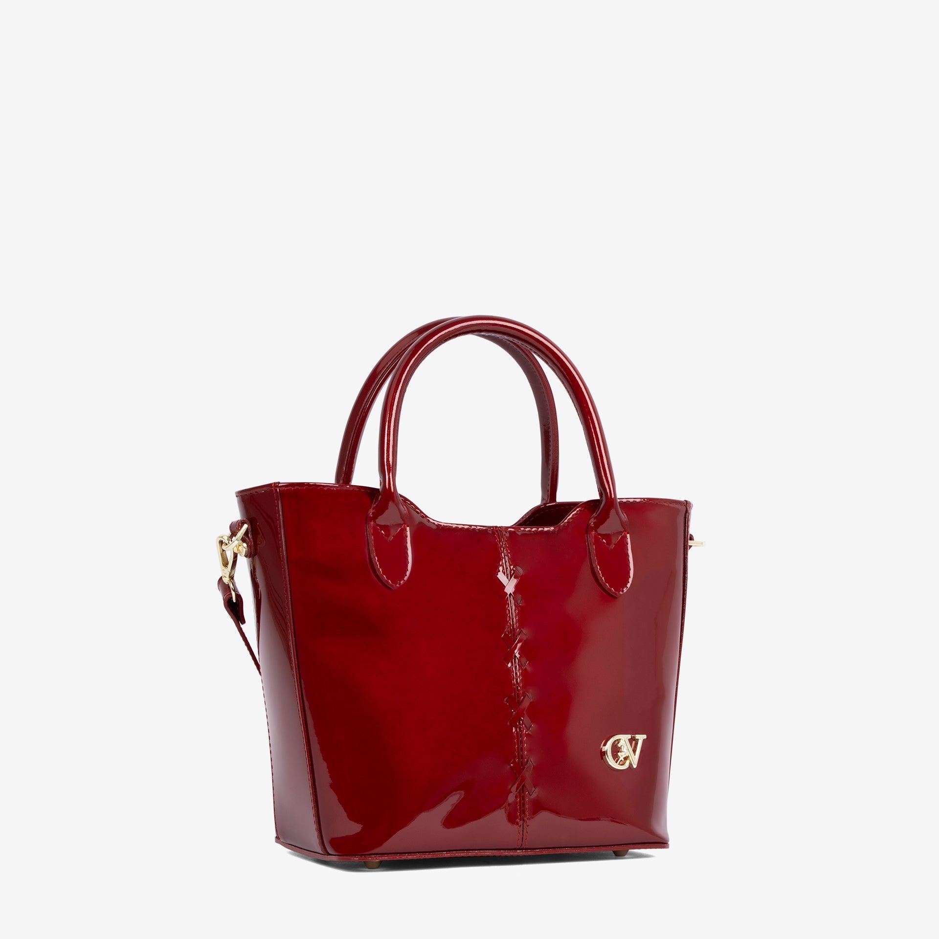 Midnight Rouge Patent Leather Handbag