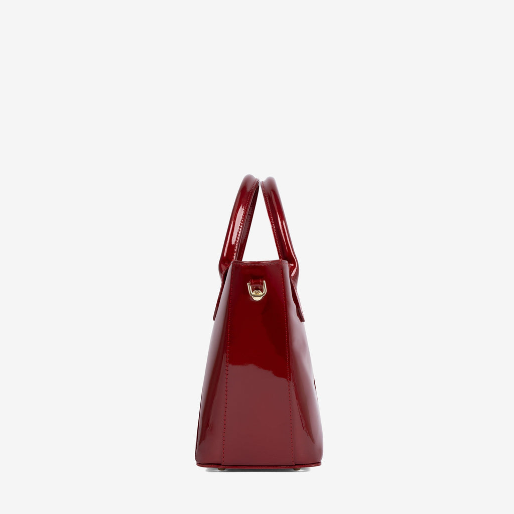 Midnight Rouge Patent Leather Handbag