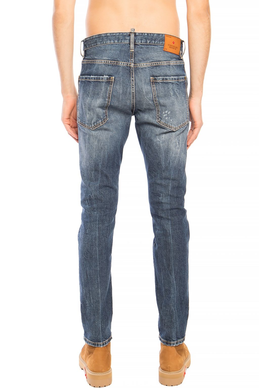 Pantalon en denim bleu marine effet vieilli « Cool Guy Jean » de Dsquared²
