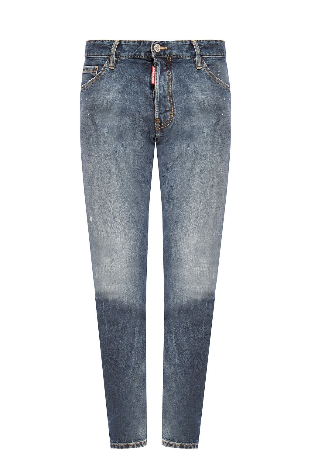 Pantalon en denim bleu marine effet vieilli « Cool Guy Jean » de Dsquared²