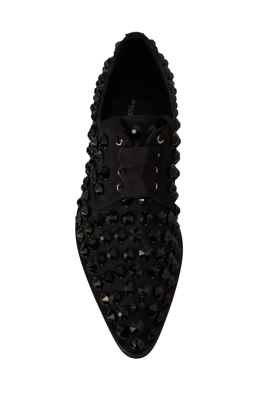 Chaussures plates noires à lacets et clous Dolce &amp; Gabbana