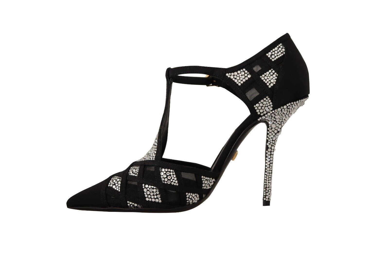 Escarpins Dolce &amp; Gabbana à talons et brides en T ornés de cristaux noirs